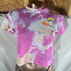NWT Tie Dye Glitter Naruto T-Shirt